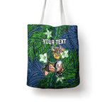 Personalised Canberra Raiders Tote Bag Polynesian Tribal Pattern With Rugby Viking Mascot Art