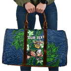 Personalised Canberra Raiders Travel Bag Polynesian Tribal Pattern With Rugby Viking Mascot Art