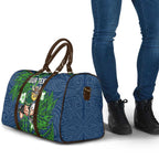Personalised Canberra Raiders Travel Bag Polynesian Tribal Pattern With Rugby Viking Mascot Art