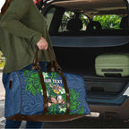 Personalised Canberra Raiders Travel Bag Polynesian Tribal Pattern With Rugby Viking Mascot Art