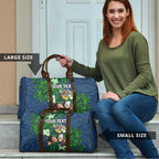 Personalised Canberra Raiders Travel Bag Polynesian Tribal Pattern With Rugby Viking Mascot Art