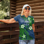 Personalised Canberra Raiders Women Polo Shirt Polynesian Tribal Pattern With Rugby Viking Mascot Art