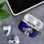Personalised Canterbury-Bankstown Bulldogs AirPods Case Polynesian Tribal Pattern With Rugby Bulldog Mascot Art