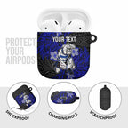 Personalised Canterbury-Bankstown Bulldogs AirPods Case Polynesian Tribal Pattern With Rugby Bulldog Mascot Art