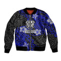 Personalised Canterbury-Bankstown Bulldogs Bomber Jacket Polynesian Tribal Pattern With Rugby Bulldog Mascot Art