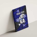 Personalised Canterbury-Bankstown Bulldogs Canvas Wall Art Polynesian Tribal Pattern With Rugby Bulldog Mascot Art