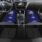 Personalised Canterbury-Bankstown Bulldogs Car Mats Polynesian Tribal Pattern With Rugby Bulldog Mascot Art