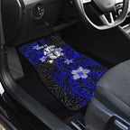 Personalised Canterbury-Bankstown Bulldogs Car Mats Polynesian Tribal Pattern With Rugby Bulldog Mascot Art