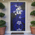 Personalised Canterbury-Bankstown Bulldogs Door Cover Polynesian Tribal Pattern With Rugby Bulldog Mascot Art