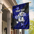 Personalised Canterbury-Bankstown Bulldogs Garden Flag Polynesian Tribal Pattern With Rugby Bulldog Mascot Art