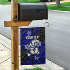 Personalised Canterbury-Bankstown Bulldogs Garden Flag Polynesian Tribal Pattern With Rugby Bulldog Mascot Art