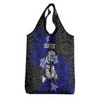 Personalised Canterbury-Bankstown Bulldogs Grocery Bag Polynesian Tribal Pattern With Rugby Bulldog Mascot Art