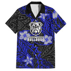 Personalised Canterbury-Bankstown Bulldogs Hawaiian Shirt Polynesian Tribal Pattern With Rugby Bulldog Mascot Art