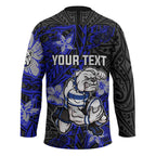 Personalised Canterbury-Bankstown Bulldogs Hockey Jersey Polynesian Tribal Pattern With Rugby Bulldog Mascot Art