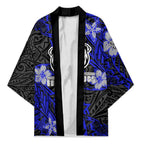 Personalised Canterbury-Bankstown Bulldogs Kimono Polynesian Tribal Pattern With Rugby Bulldog Mascot Art