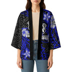 Personalised Canterbury-Bankstown Bulldogs Kimono Polynesian Tribal Pattern With Rugby Bulldog Mascot Art