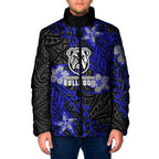 Personalised Canterbury-Bankstown Bulldogs Padded Jacket Polynesian Tribal Pattern With Rugby Bulldog Mascot Art