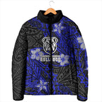 Personalised Canterbury-Bankstown Bulldogs Padded Jacket Polynesian Tribal Pattern With Rugby Bulldog Mascot Art