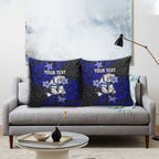 Personalised Canterbury-Bankstown Bulldogs Pillow Cover Polynesian Tribal Pattern With Rugby Bulldog Mascot Art