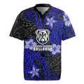 Personalised Canterbury-Bankstown Bulldogs Rugby Jersey Polynesian Tribal Pattern With Rugby Bulldog Mascot Art