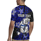 Personalised Canterbury-Bankstown Bulldogs Rugby Jersey Polynesian Tribal Pattern With Rugby Bulldog Mascot Art