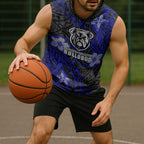 Personalised Canterbury-Bankstown Bulldogs Sleeveless Hoodie Polynesian Tribal Pattern With Rugby Bulldog Mascot Art