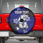 Personalised Canterbury-Bankstown Bulldogs Spare Tire Cover Polynesian Tribal Pattern With Rugby Bulldog Mascot Art