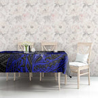 Personalised Canterbury-Bankstown Bulldogs Tablecloth Polynesian Tribal Pattern With Rugby Bulldog Mascot Art