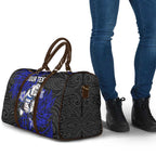 Personalised Canterbury-Bankstown Bulldogs Travel Bag Polynesian Tribal Pattern With Rugby Bulldog Mascot Art