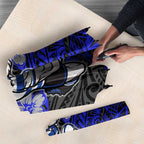 Personalised Canterbury-Bankstown Bulldogs Umbrella Polynesian Tribal Pattern With Rugby Bulldog Mascot Art