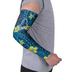 Personalised Gold Coast Titans Arm Sleeves Polynesian Tribal Pattern With Rugby Titan Mascot Art