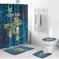Personalised Gold Coast Titans Bathroom Set Polynesian Tribal Pattern With Rugby Titan Mascot Art