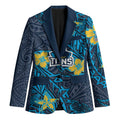 Personalised Gold Coast Titans Blazer Polynesian Tribal Pattern With Rugby Titan Mascot Art