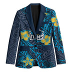 Personalised Gold Coast Titans Blazer Polynesian Tribal Pattern With Rugby Titan Mascot Art