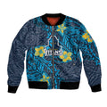 Personalised Gold Coast Titans Bomber Jacket Polynesian Tribal Pattern With Rugby Titan Mascot Art