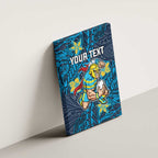 Personalised Gold Coast Titans Canvas Wall Art Polynesian Tribal Pattern With Rugby Titan Mascot Art