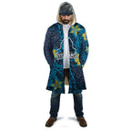 Personalised Gold Coast Titans Cloak Polynesian Tribal Pattern With Rugby Titan Mascot Art