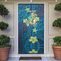 Personalised Gold Coast Titans Door Cover Polynesian Tribal Pattern With Rugby Titan Mascot Art