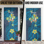 Personalised Gold Coast Titans Door Cover Polynesian Tribal Pattern With Rugby Titan Mascot Art