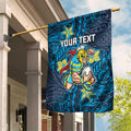 Personalised Gold Coast Titans Garden Flag Polynesian Tribal Pattern With Rugby Titan Mascot Art