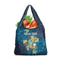 Personalised Gold Coast Titans Grocery Bag Polynesian Tribal Pattern With Rugby Titan Mascot Art