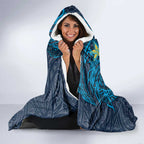 Personalised Gold Coast Titans Hooded Blanket Polynesian Tribal Pattern With Rugby Titan Mascot Art