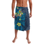 Personalised Gold Coast Titans Lavalava Polynesian Tribal Pattern With Rugby Titan Mascot Art