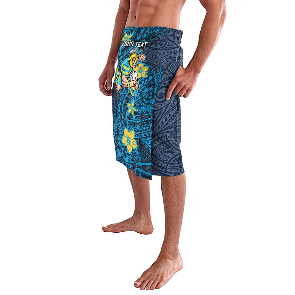 Personalised Gold Coast Titans Lavalava Polynesian Tribal Pattern With Rugby Titan Mascot Art