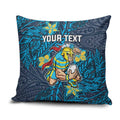 Personalised Gold Coast Titans Pillow Cover Polynesian Tribal Pattern With Rugby Titan Mascot Art