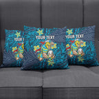 Personalised Gold Coast Titans Pillow Cover Polynesian Tribal Pattern With Rugby Titan Mascot Art
