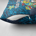 Personalised Gold Coast Titans Pillow Cover Polynesian Tribal Pattern With Rugby Titan Mascot Art