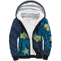 Personalised Gold Coast Titans Sherpa Hoodie Polynesian Tribal Pattern With Rugby Titan Mascot Art