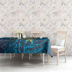 Personalised Gold Coast Titans Tablecloth Polynesian Tribal Pattern With Rugby Titan Mascot Art