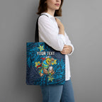 Personalised Gold Coast Titans Tote Bag Polynesian Tribal Pattern With Rugby Titan Mascot Art